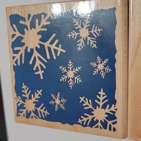 FESTIVE  RUBBER STAMPS WITH INK SET - Picture 10 of 10